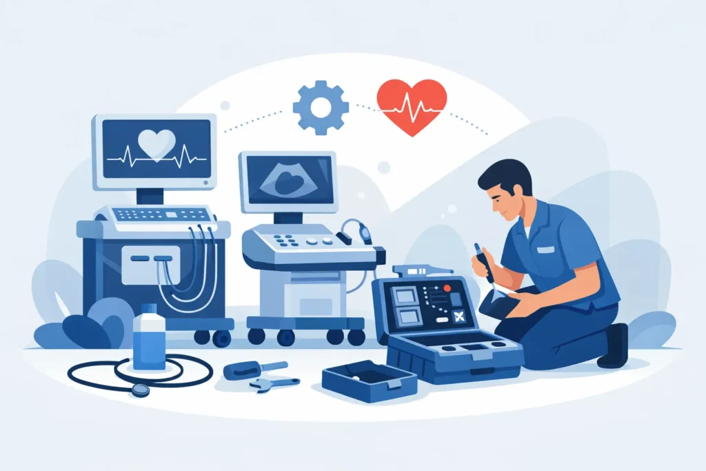 Mantenimiento de equipo de cardiología